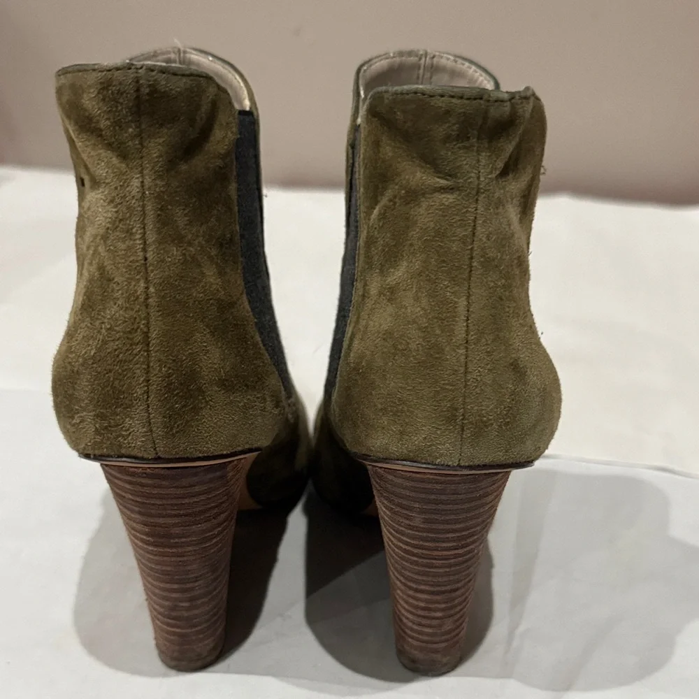 Steven By Steve Madden Khaki Suede Ankle Boots - Picture 4 of 5